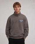 Unisex Relax Faded Half Zip Sweatshirt