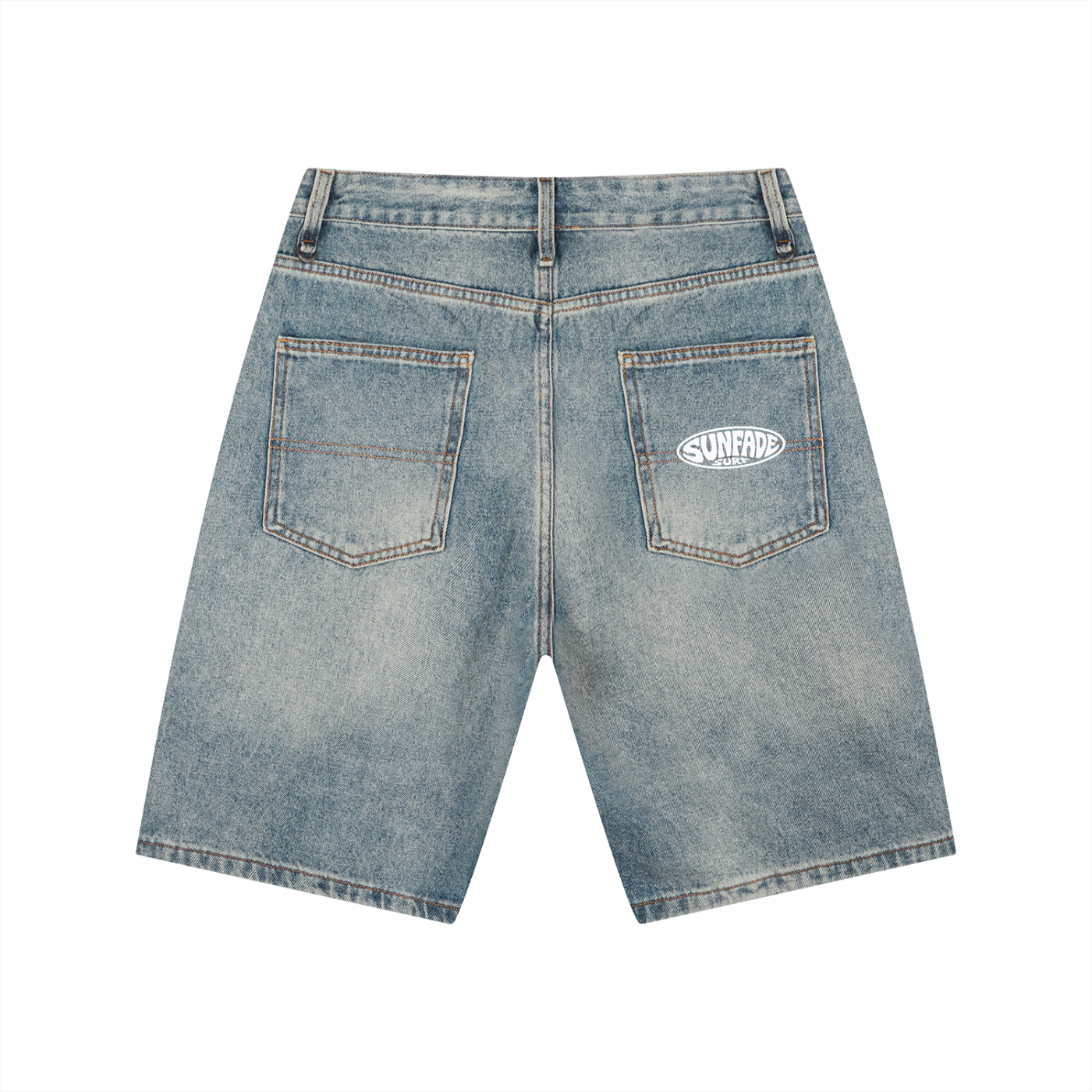 Sunfade Surf  Washed Denim  Jorts