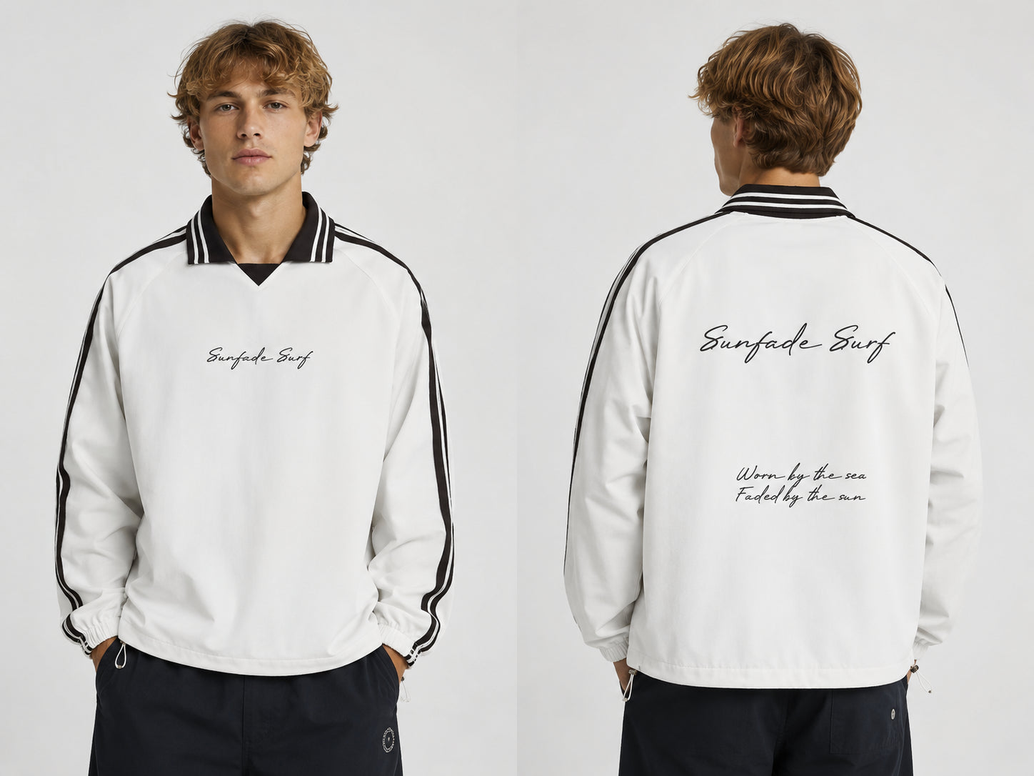 Sunfade Retro Rugby Sweatshirt.