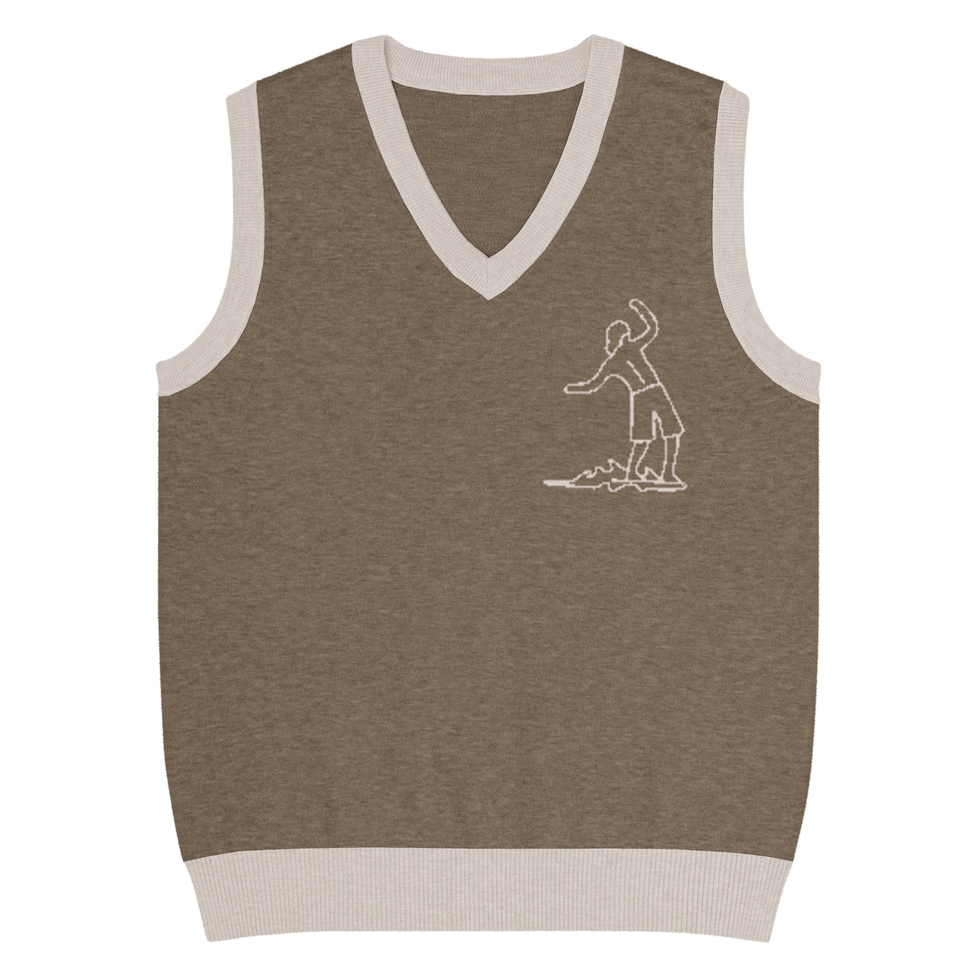 Knit V-neck vest – Sunfade surf